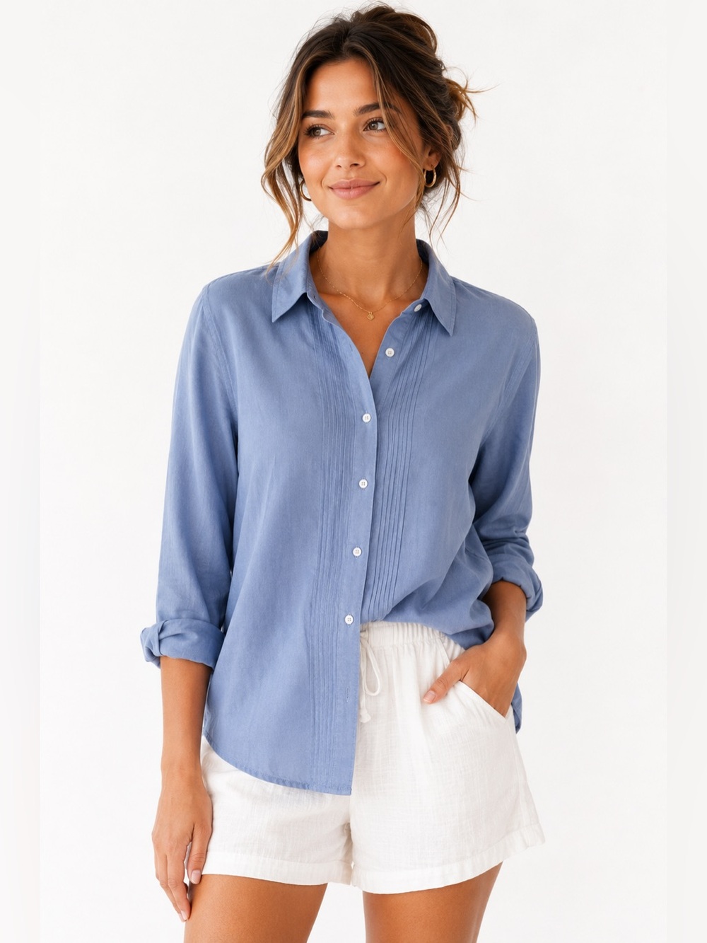 ⭐️ American Eagle ($68) Outfitters Blue Cotton Shirt - PTP 24